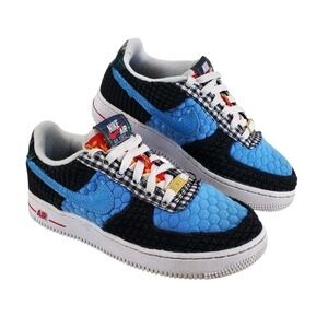 Nike AF1 LV8 GS Low Sneakers Shoes Youth 4.5 Y Womens 6 Blue Black White